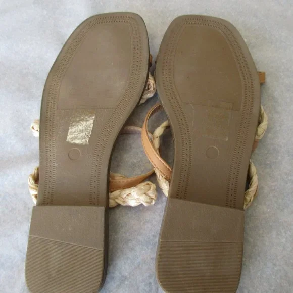 New Shein Women's Sandals Size 7.5 Beige Color Sandals - Picture 5 of 8